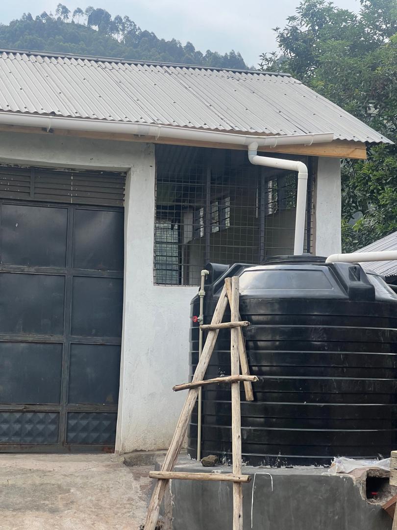 Water tank installed at the roastery